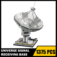 MOC Universe Space Signal Receiving Base Building Blocks Satellite Dish Aerospace Spaceship Assembly Bricks Toys for Kids Gifts