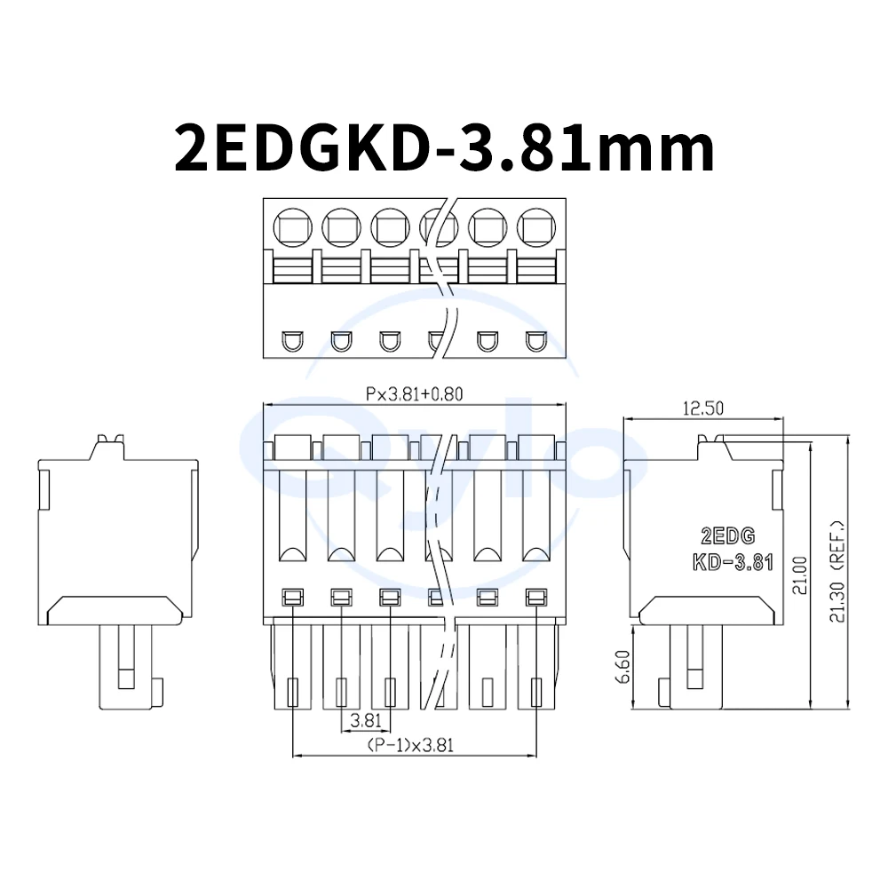 (5 Sets) KF 2EDGKD 2EDGR - 3.81mm spring-loaded terminal block Screwless quick-connect terminal set Complete set 15EDGKD/R 3.81