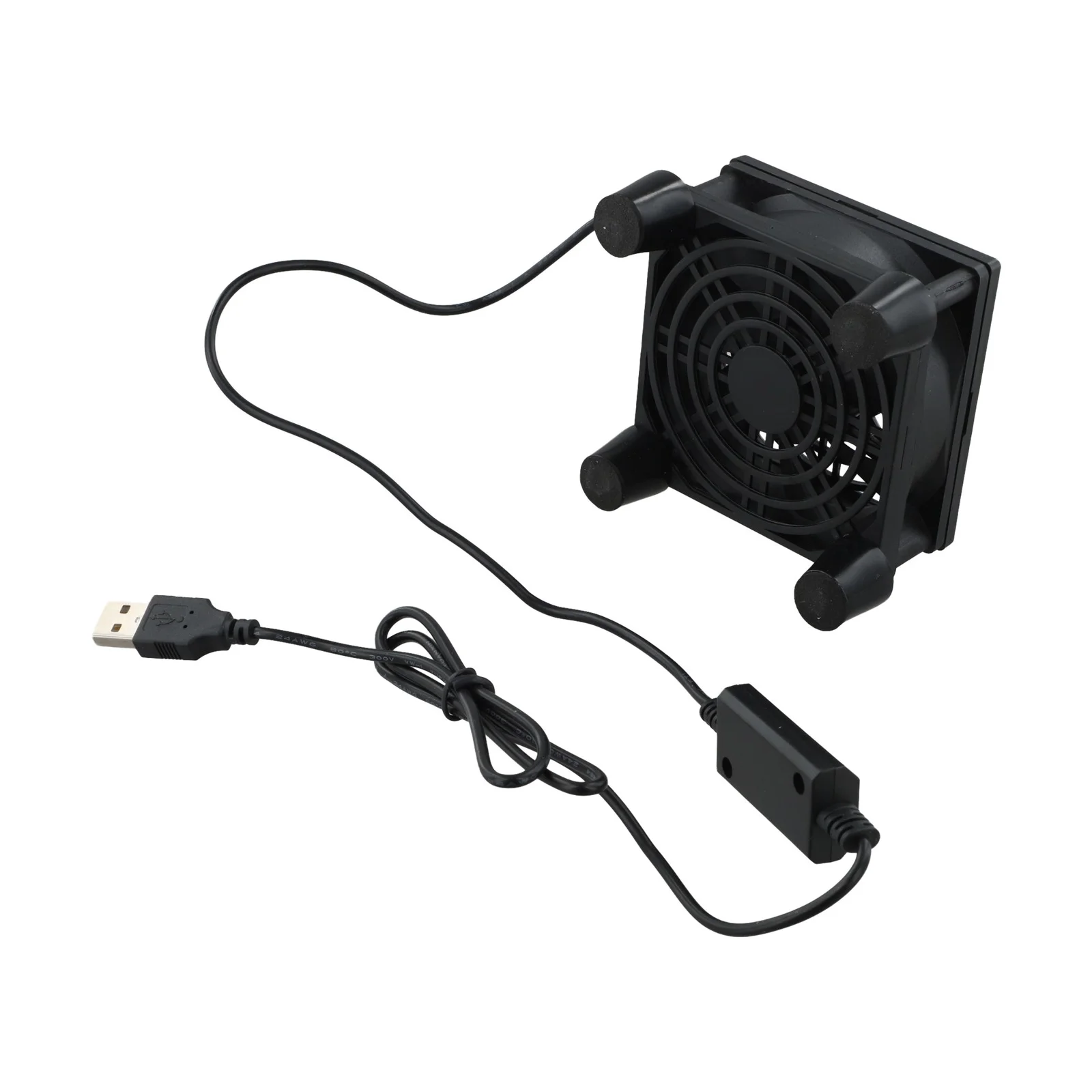 80mm 5V USB Cooling Fan Quiet For Axial Flow For Router Cabinet PC Gaming Console Heat Dissipation Black Industrial Sensor