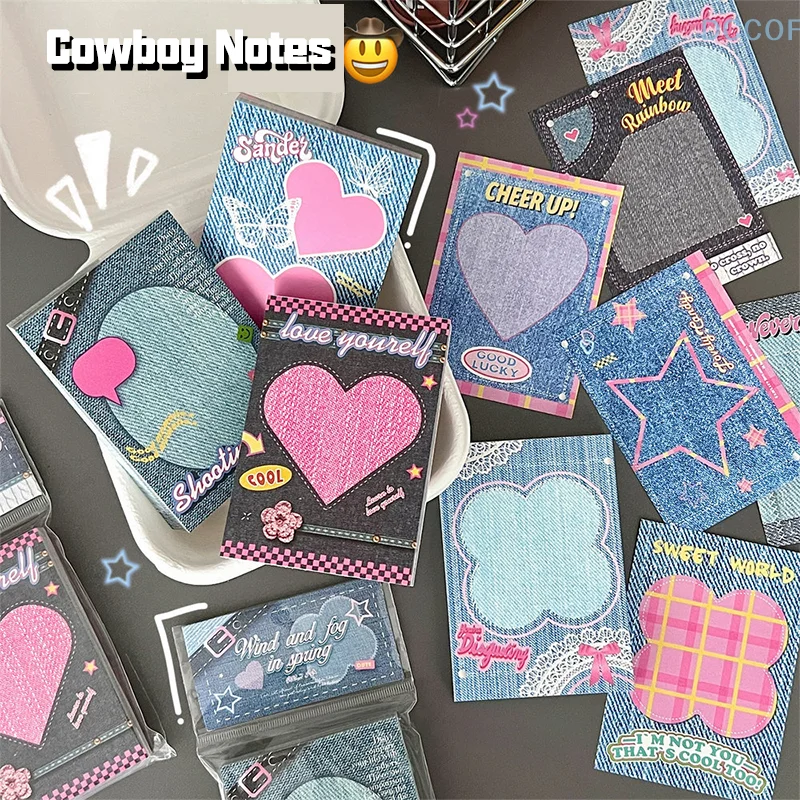 100 Sheets Cowboy Love Creative Cartoon Material Paper For Scrapbooking DIY Decorative Collage Journaling