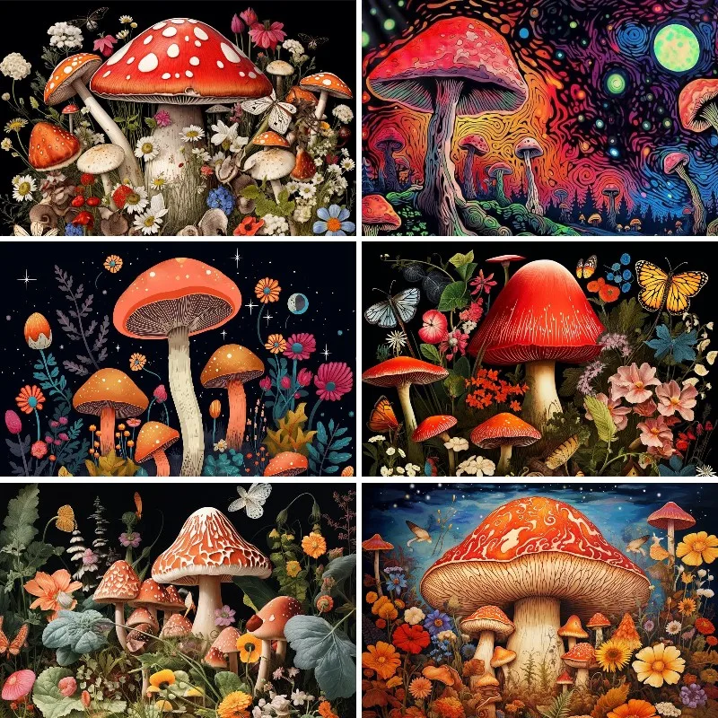 

Diamond Painting 5D DIY Vibrant and Whimsical Art Red Mushroom Cross Stitch Kit Mosaic Embroidery Sale Home Decoration