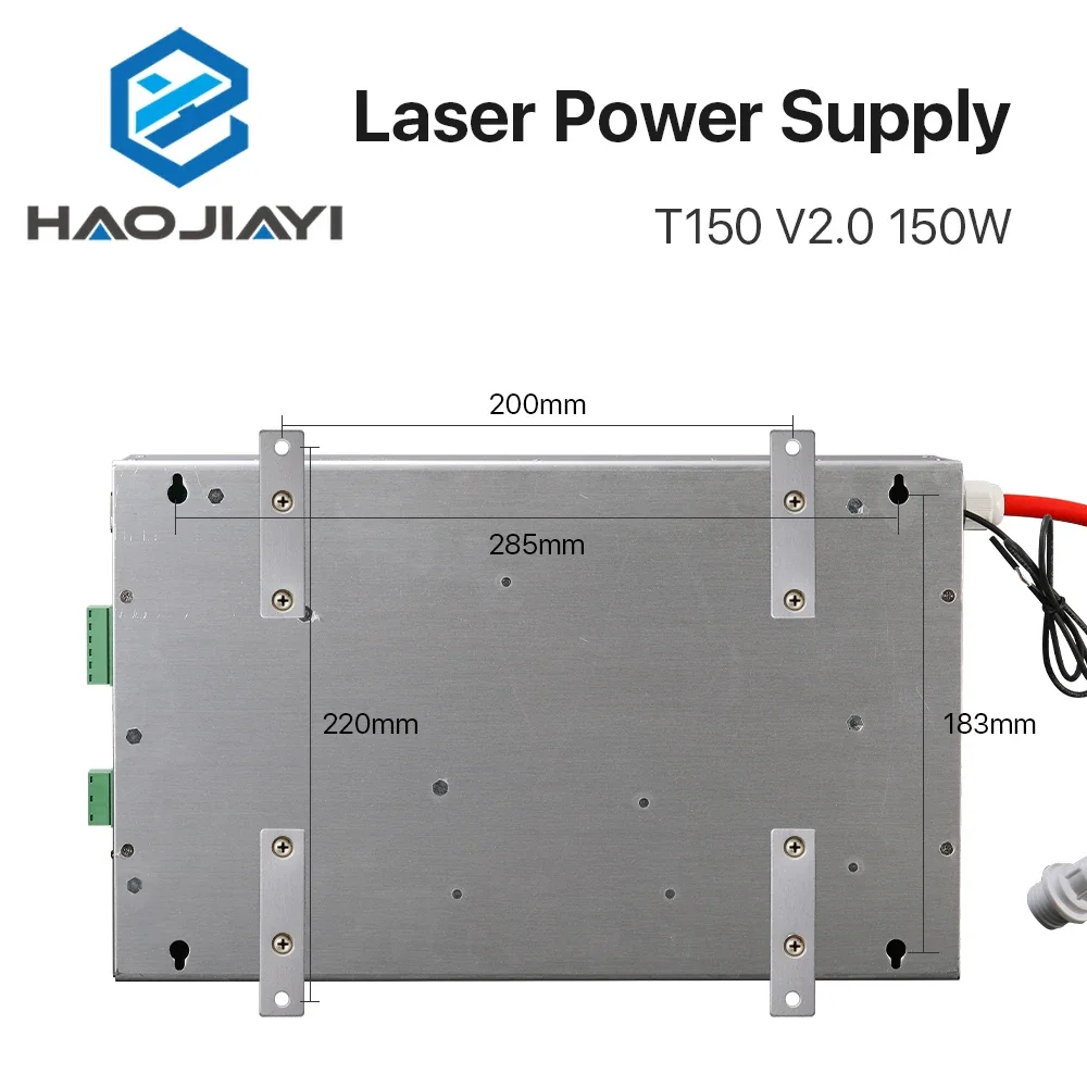 Nowy zasilacz lasera Co2 o mocy 150 W T150 V2.0 110 V/220 V z miernikiem prądu LED do maszyny do grawerowania i cięcia Co2