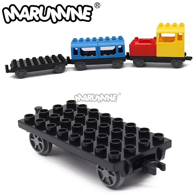 

MARUMINE 2PCS Lift Bar Carriages Flatbed Trailers Classics Building Blocks MOC City Creative Constructions DIY Model Accessories