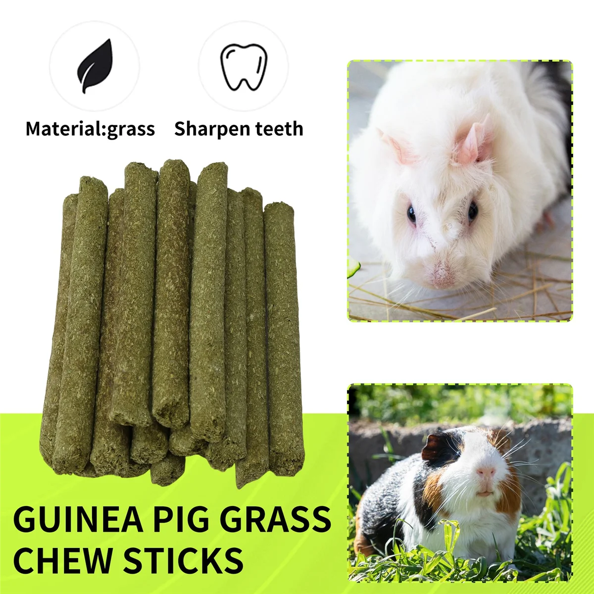 SLQZT 40 PCS 기니피그 Gerbil 앵무새 토끼 및 기타 작은 동물을위한 자연 혼합 잔디 스틱 씹는 장난감