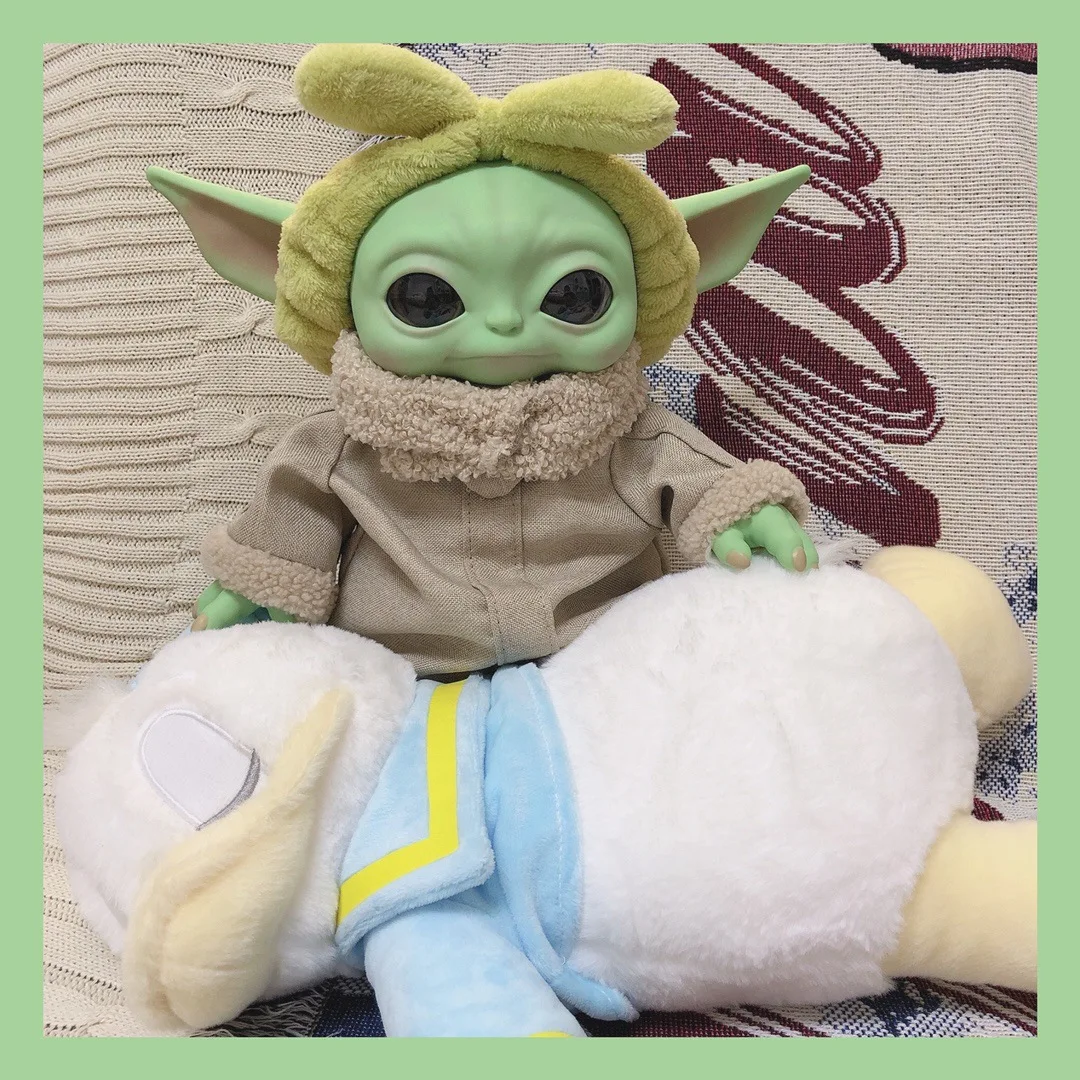 Auf Lager: 28 cm Star Wars Mandalorian Master Baby Yoda Actionfigur, niedliches Spielzeug, Dekoration für Charaktere, Sammlerstück – Detail 6