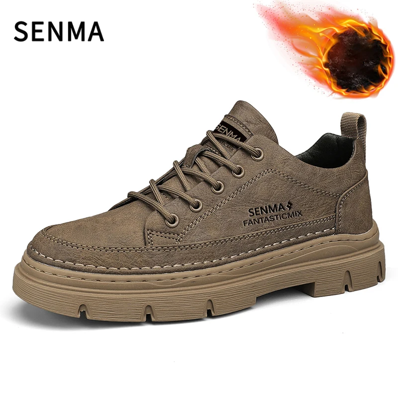 

SENMA Winter Men Boots Men's Work Shoes 2025 Warm Business Casual Shoe For Men Sneakers Wear-Resistant Comfortable Sports Shoes