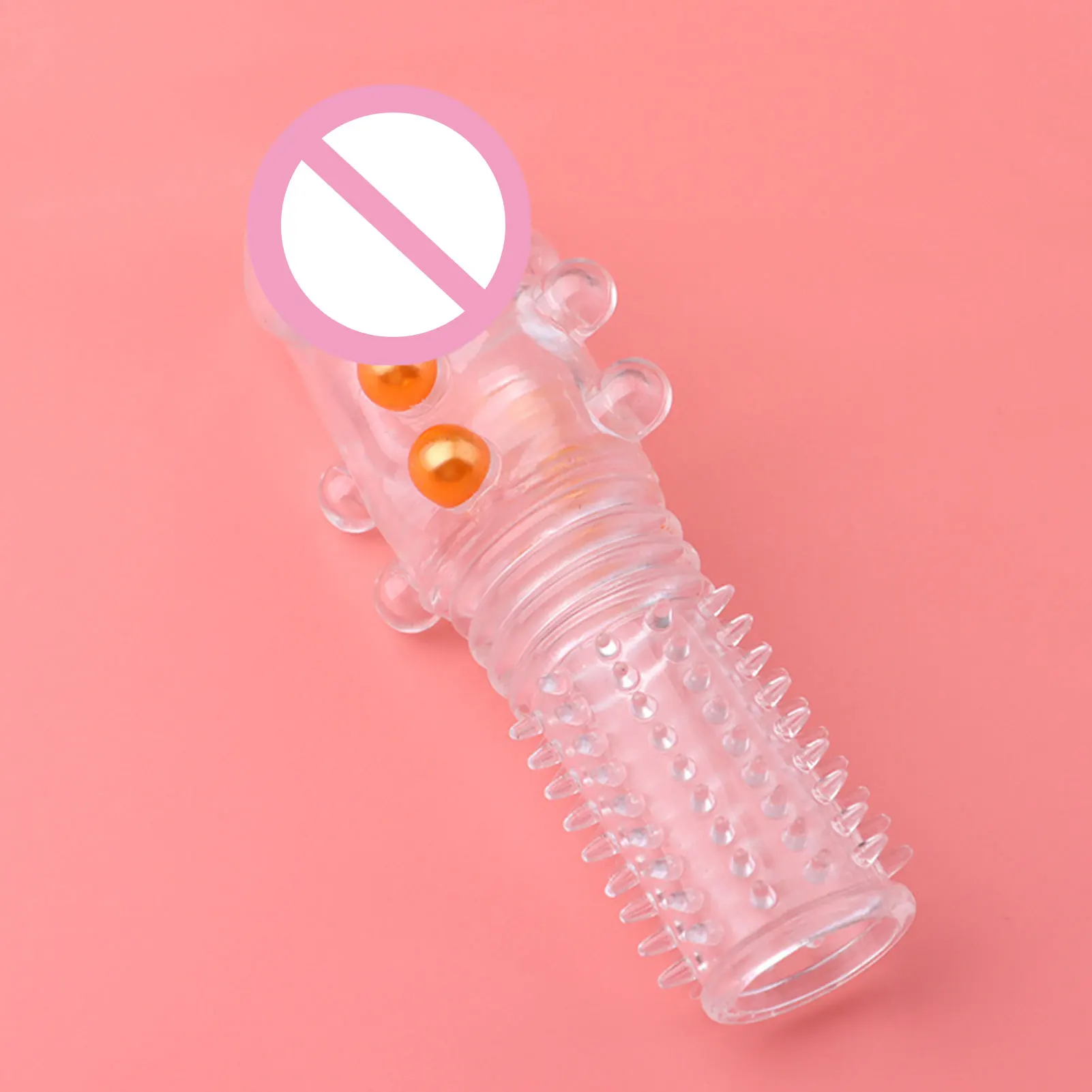 Reusable Penis Sleeve Dotted Beads Cock Ring Cover Delay Impotence Erection Extensions Finger Comdoms G spot for Sex Adult Men view 4