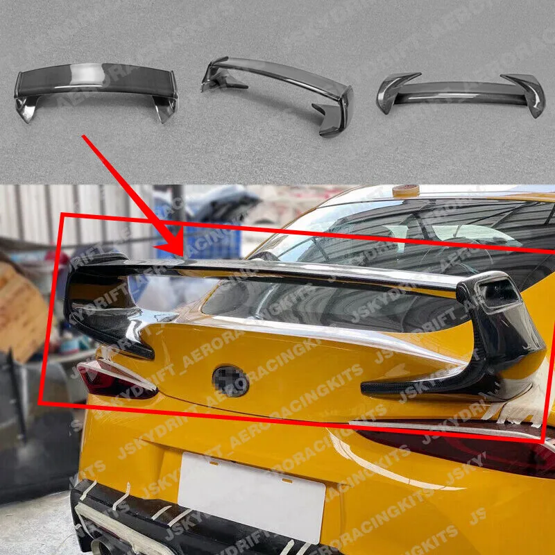 

Для Toyota Supra A90 MKV 2019 + задний спойлер багажника из углеродного волокна, обвесы на крыло