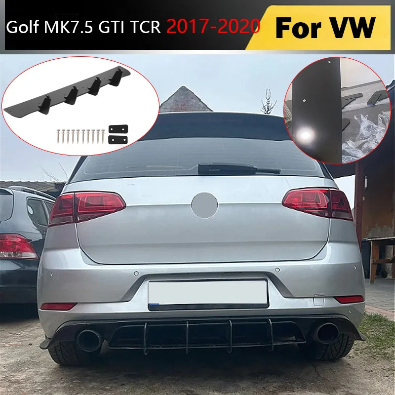 

For Volkswagen Golf MK7.5 GTI TCR 2017-2020 Maxton Rear Bumper Lip Diffuser Blade Rear Lip Spoiler Refit Lower Surround Modified