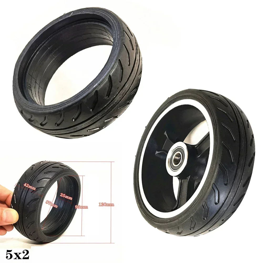 5 Inch 5x1.6 Solid Wheel 5.5x2 Solid Full Wheel  12*4.2 Cm,Whole Wheel(8mm)  12.9*4cm,Whole Wheel(10mm) For Electric Scooter