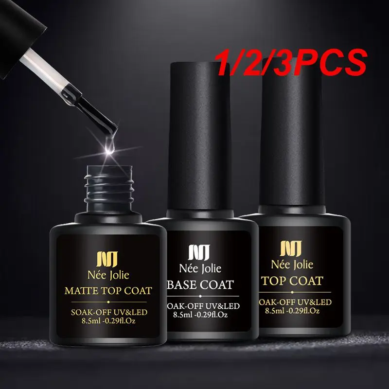 1/2/3PCS No Wipe Chip-resistant Glamorous Long-lasting Gel Top Coat Easy Application Must-have Uv Gel Varnish