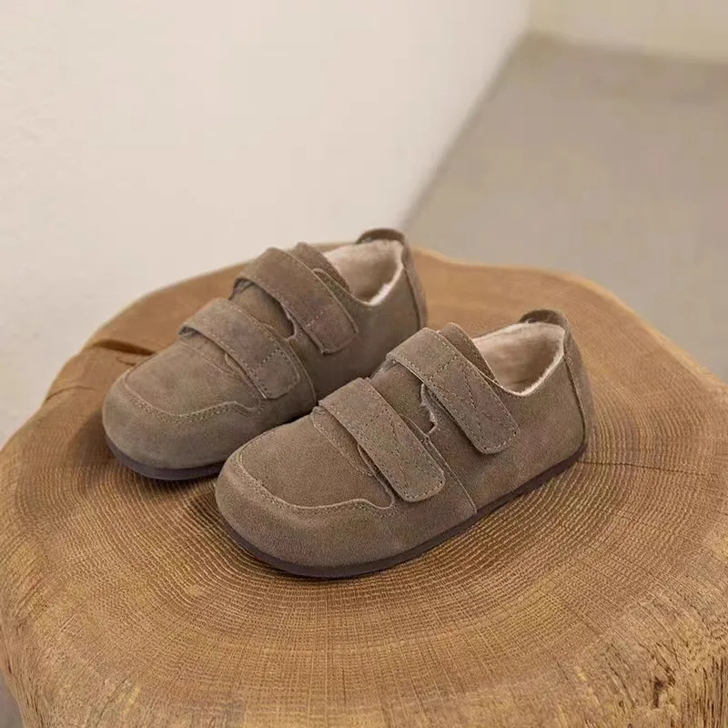 Chaussures de marche en coton pour enfants, coordonnantes, semelle souple, bébé, garçons, filles, mode, hiver, nouveau, 2024