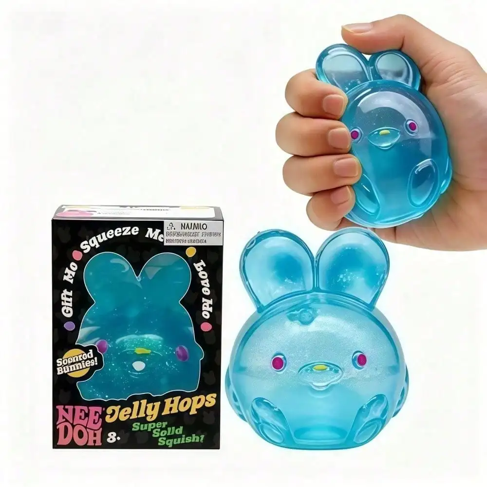 1pc Jelly Jumping Rabbit Stress Relief Toy, Shiny Soft Squeezy Gel Toy With Scent, Helps Relieve Stress And ADHD, Promote Sleep, Suitable For Office Desk, Classroom Rewards, Birthday Gifts, Party Favors, Back To School/Graduation Gifts,