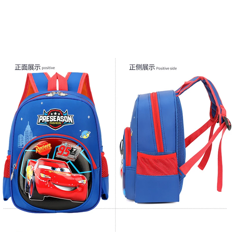 Cartoon anime Bag Lightning McQueen Schoolbag Children\'s kindergarten backpack Outdoor waterproof pressure resistant big handbag