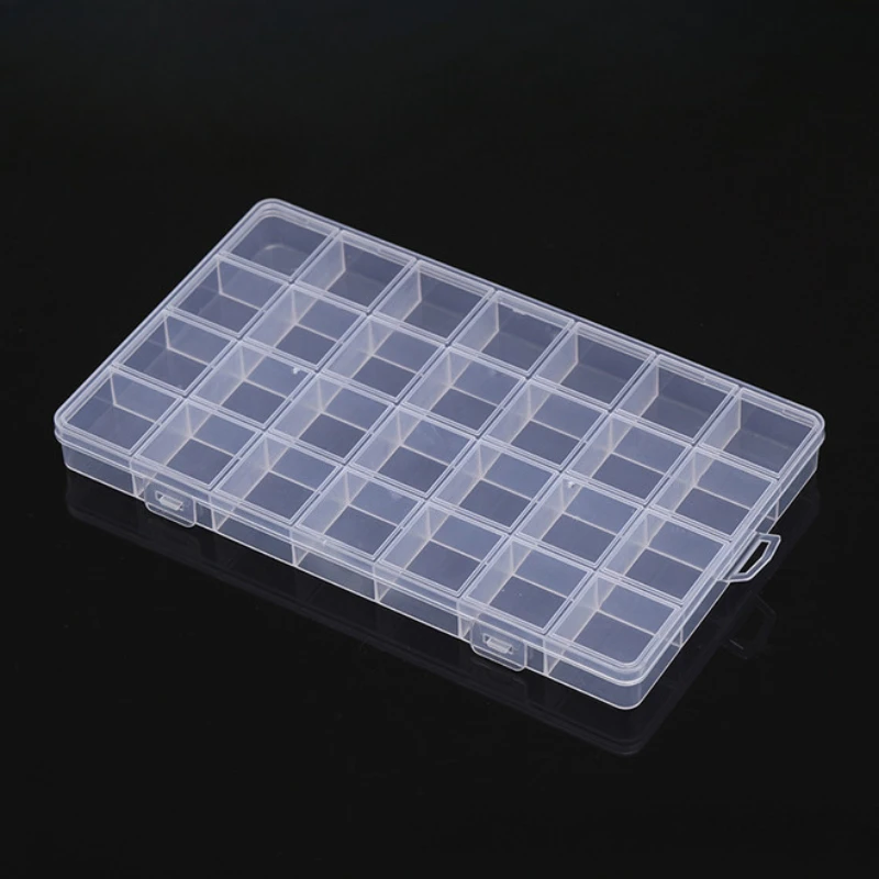 Transparent Plastic Storage Box for Jewelry Classification