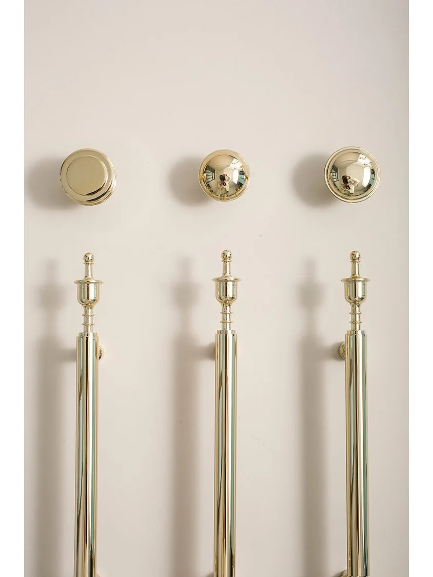 SINNO Luxe messing ladegrepen & knopjesset - Gouden ladegrepen met decoratieve knopjes Klassieke retro meubelbeslag - afbeelding 2