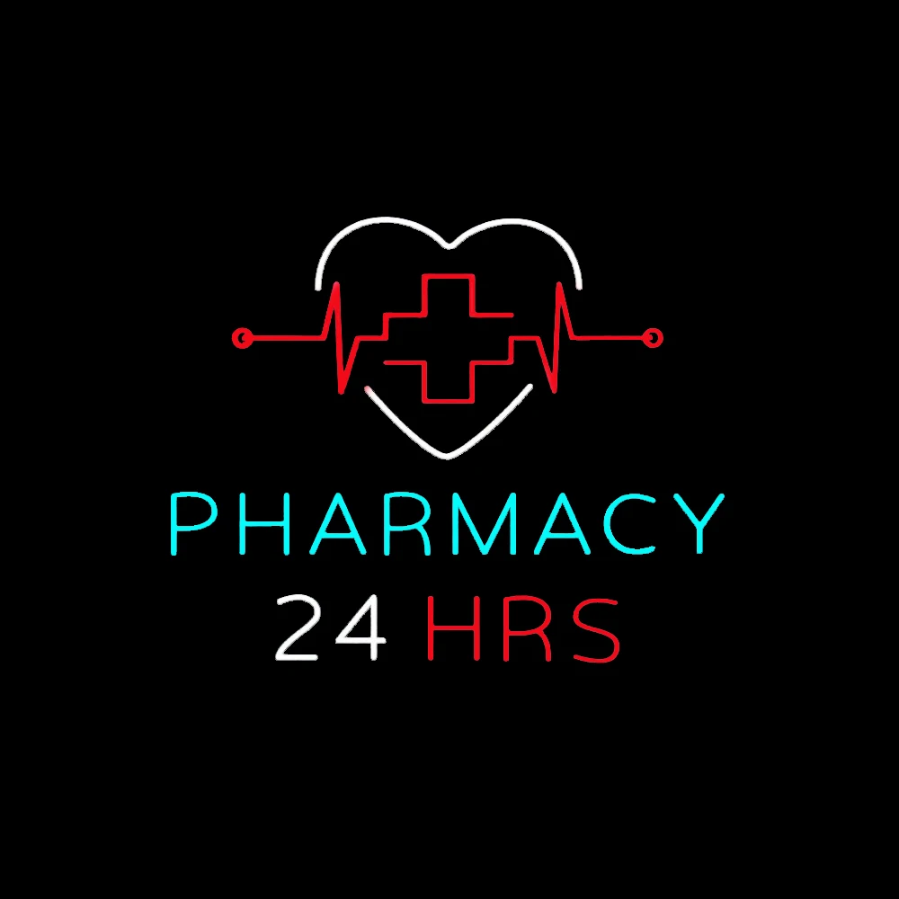 

Pharmacy Open 24 Hours Neon Sign Custom Handmade Real Glass Tube Medcine Store Advertise Deco Display Light 24"X20"