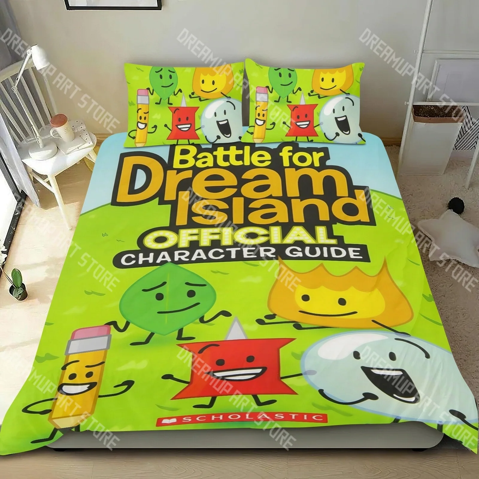 Fashion Game Battle for Dream Island Bedding Set Single Twin Full Queen King Size Bed Set Kids Bedroom Duvetcover Set
