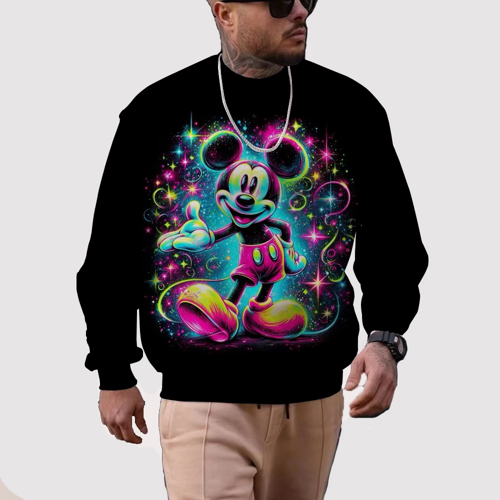 Disney Minnie Mouse Sweatshirt Women's Spring Fashion Boy Girl Kids Anime Hoodies 3D Printed Autumn Casual Men Hoodie