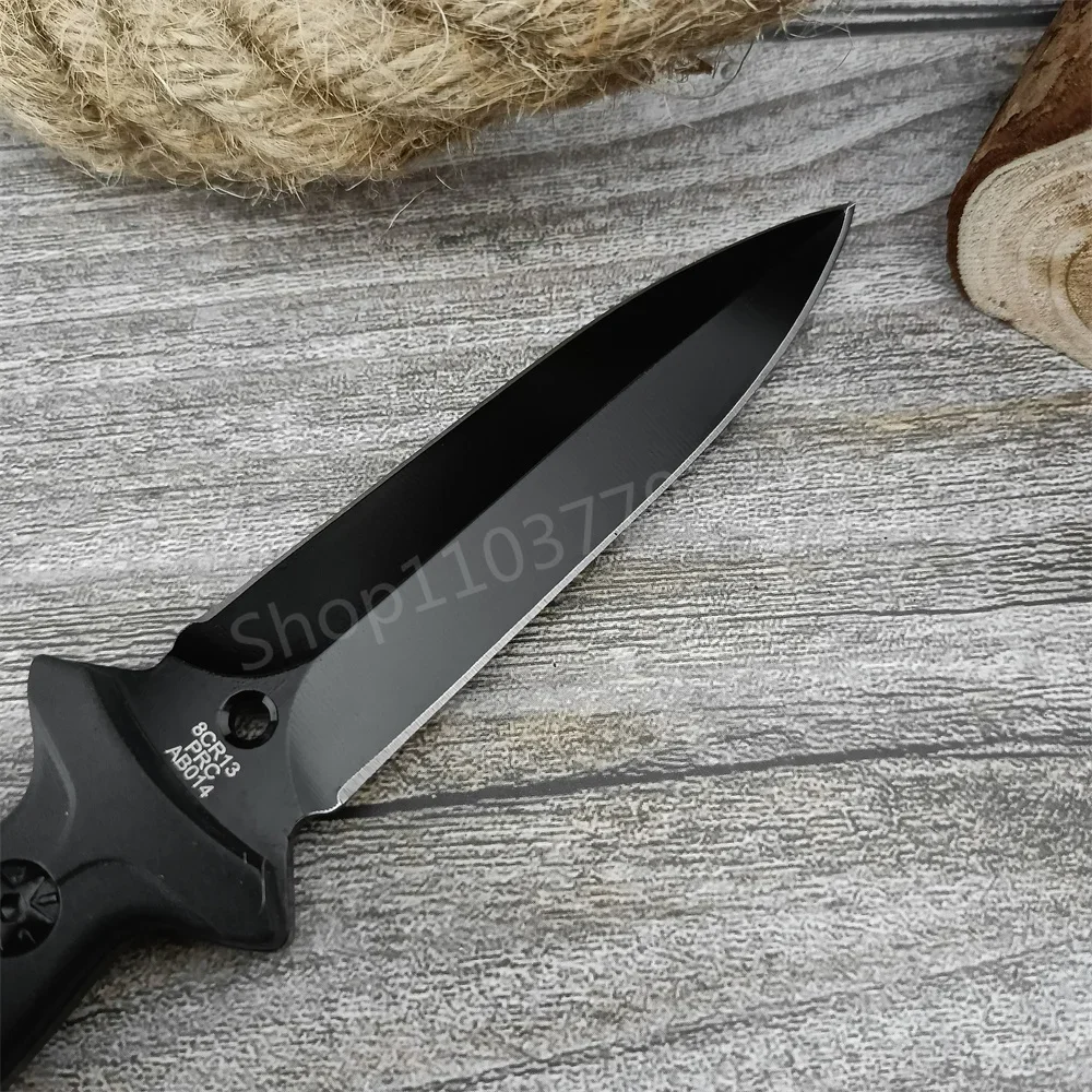 Outdoor Pocket Knife Camping Hiking Tool Fixed Blade Knife 440C Blade ABS Handle EDC Survival Hunting Cutting Knife