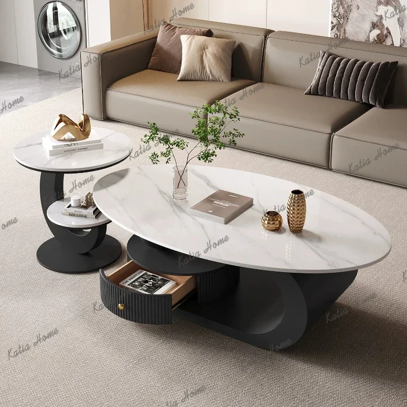 YJ Commercial Coffee Table Modern Easthetic Occasional Coffee Table Salon Accessories Mesa De Centro Salon Garden Furniture Sets