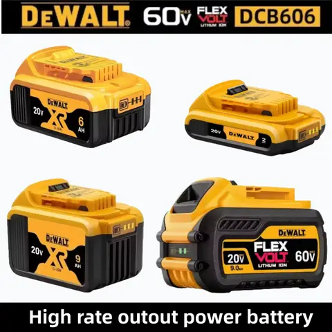 DeWALT Original Battery 20V/60V 6Ah 9Ah MAX FlexVolt for DCB606 DCB205 DCB206 DCB209 DCB182 Power Too