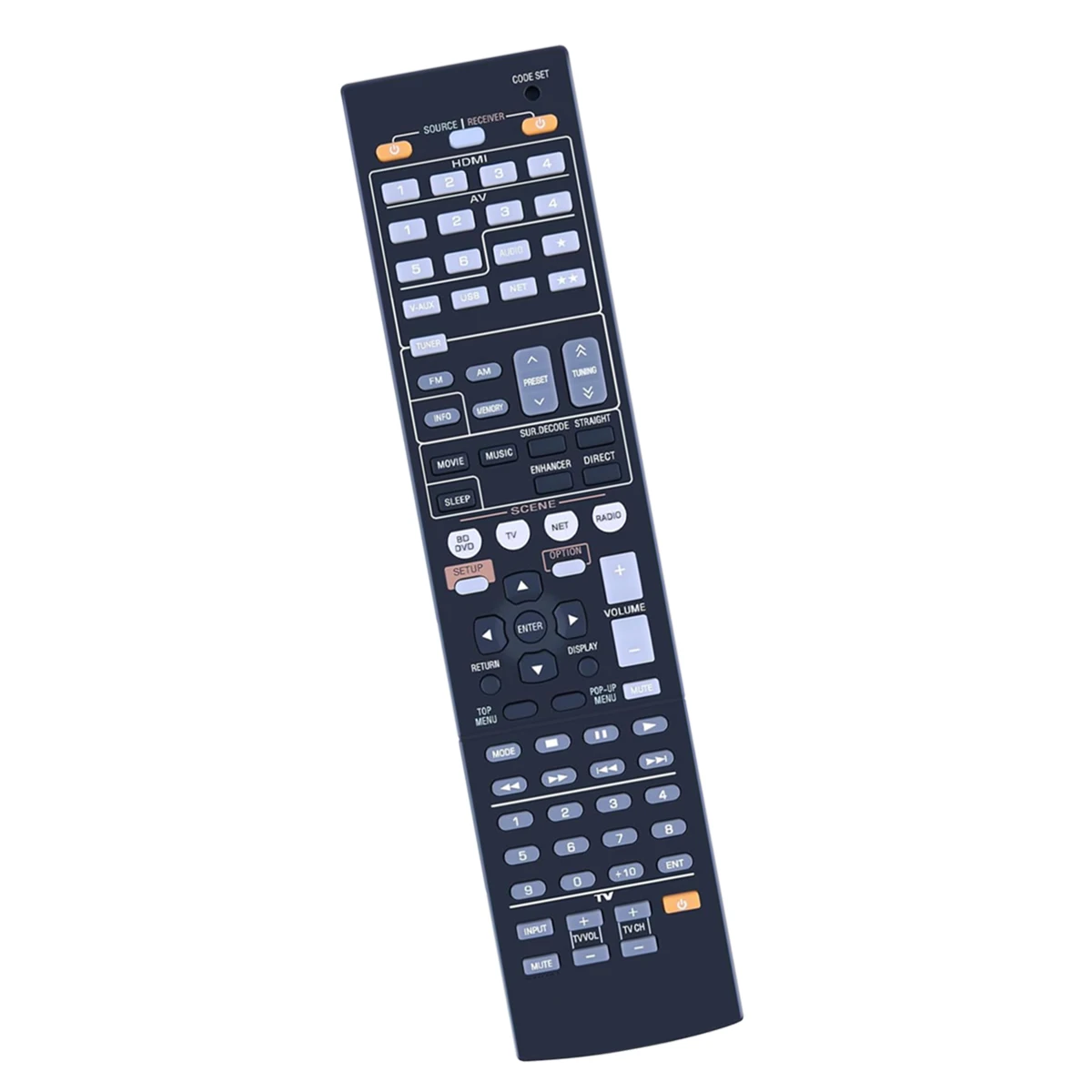 New Remote Control For Yamaha HTR-4065 HTR-4065BL HTR-4064 HTR-5065 RX-775 YHT-497 RX-V371 RX-V471 AV Receiver