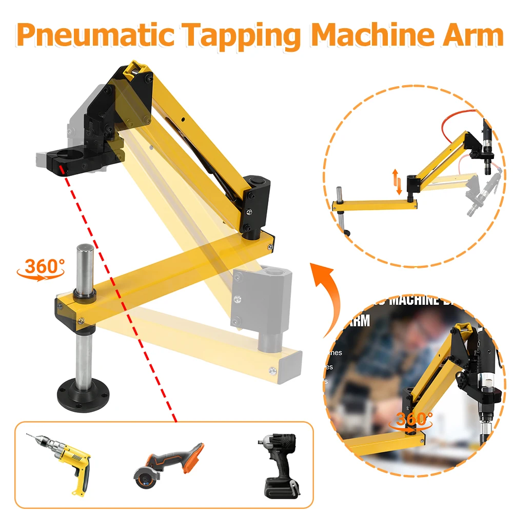 

Промышленный нарезной станок, пневматический рычаг, рабочий диапазон 3,3 фута, мини-консольный электрический нарезной станок, ручной аппаратный инструмент