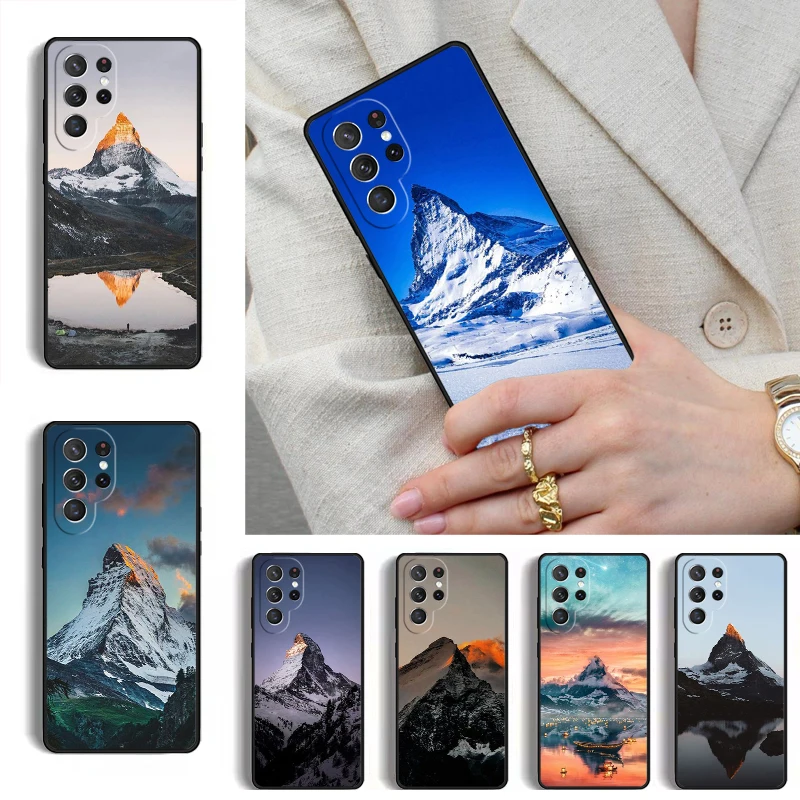 Zermatt Matterhorn Swiss Mountain Phone Case for Samsung Galaxy S26 S25 Ultra S24 S23 S22 S21 Plus Note 10 Bumper Cover