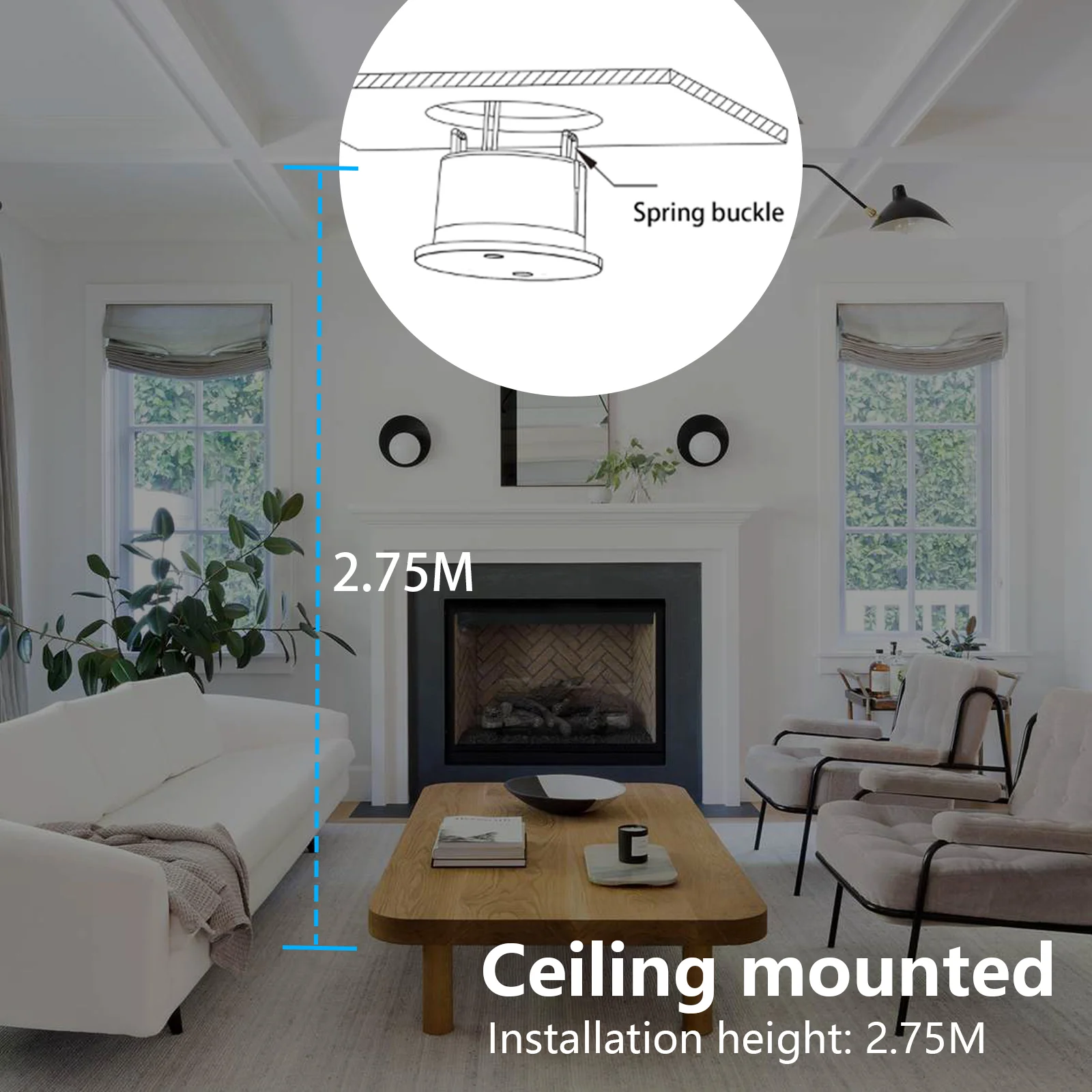 Szmyq 60GHz Tuya Elder Care เซ็นเซอร์ตรวจจับคนตกสถานะมิลลิเมตรเครื่องตรวจเรดาร์เซ็นเซอร์ของมนุษย์ล้มลง