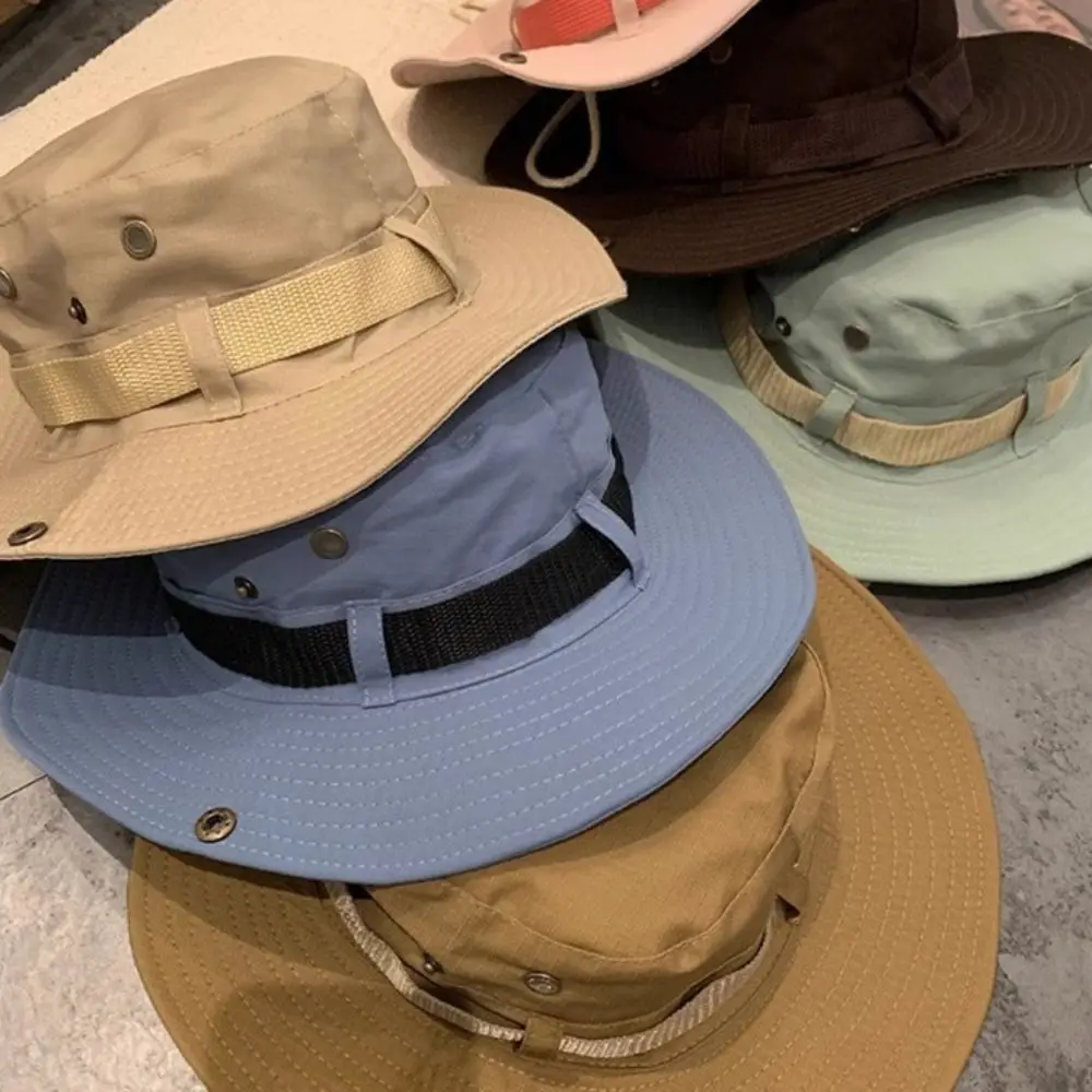 

Однотонные солнцезащитные шляпы из полиэстера с широкими полями и защитой от ультрафиолета, большая карнизная шляпа от солнца, складная регулируемая шляпа-ведро с широкими полями