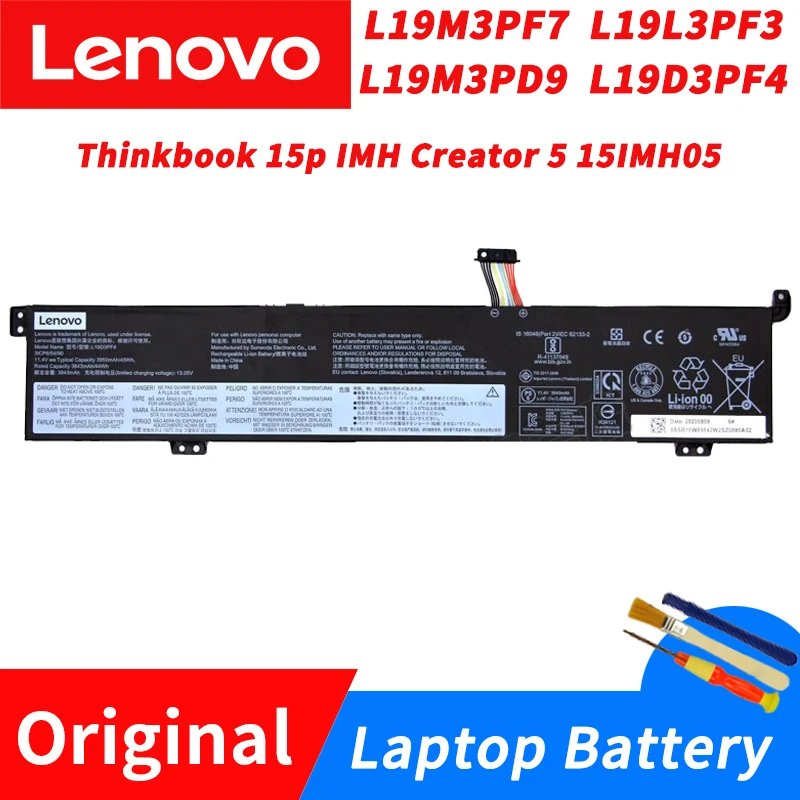 

Original Lenovo Lenovo Thinkbook 15p IMH Creator 5 15IMH05 L19M3PF7 L19L3PF3 L19M3PD9 Laptop Battery