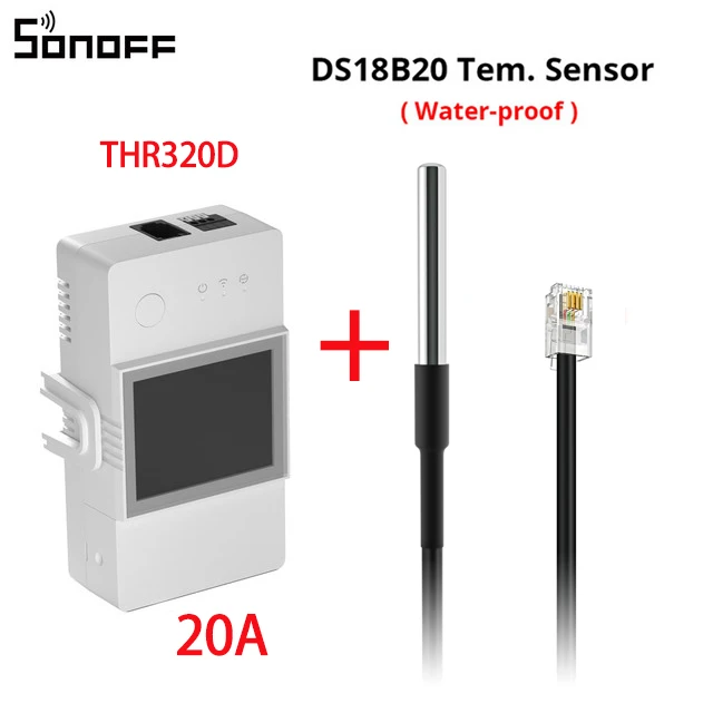 SONOFF TH Elite 16A 20A Wifi Slimme Temperatuur- en Vochtigheidsbewakingsschakelaar Werk met THS01 RL560 MS01 Sensor eWelink Alexa - afbeelding 1