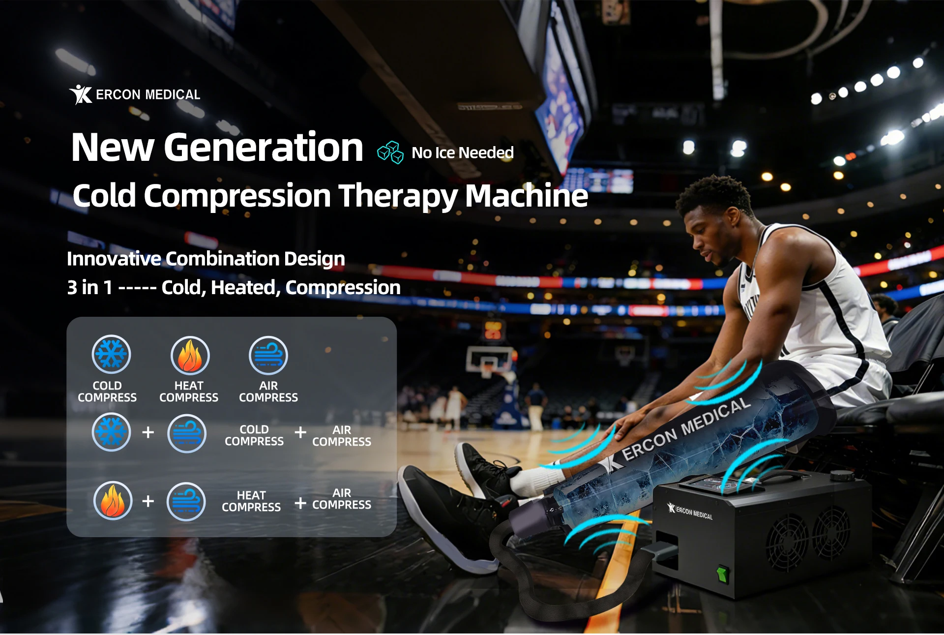 Hot & Cold Compression Therapy Machine For Edema & Pain Relief Professional Ice Therapy Device For Sports Recovery