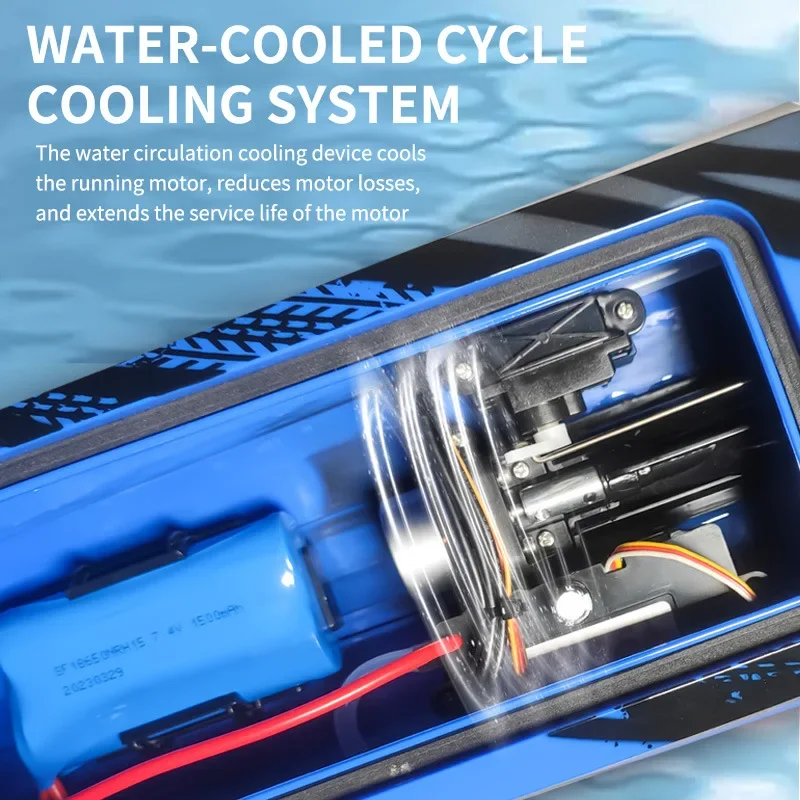 Nueva lancha rápida de turbojet de alta velocidad sin escobillas de proporción completa, barco eléctrico impermeable con Control remoto, juguete acuático para niños