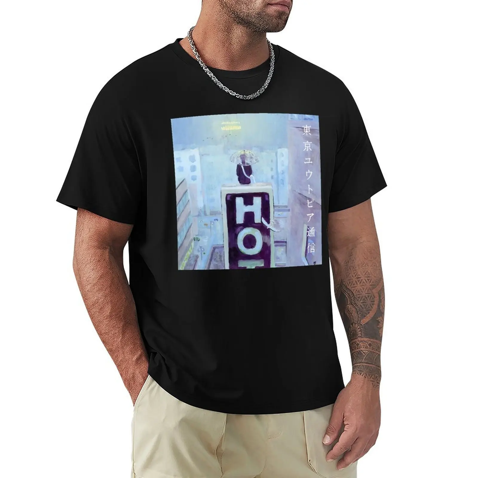 Lamp Band - Tokyo Utopia Telecommunications T-Shirt Comfortable Daily Wear Tee