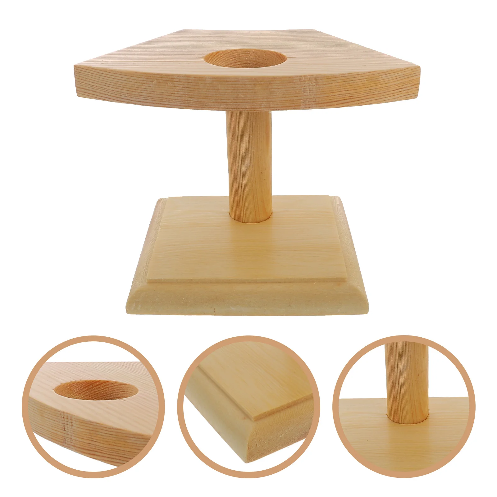 

Wooden Sushi Display Stand 1 Hole Ice Cream Cone Holder Storage Rack Party Wedding Cafe Restaurant Kitchen Gadget