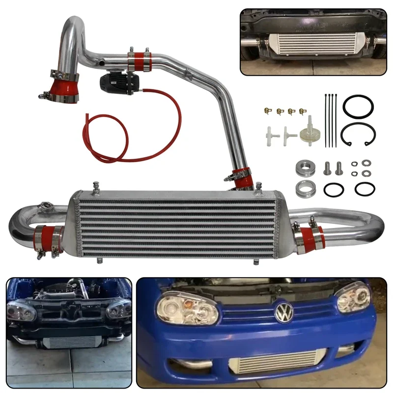 Turbo Blow Off Valve + Aluminum Front Intercooler Pipe Kit Fits for VW Golf GTI Jetta GL GLS GLI 1.8T MKIV 1998-2005