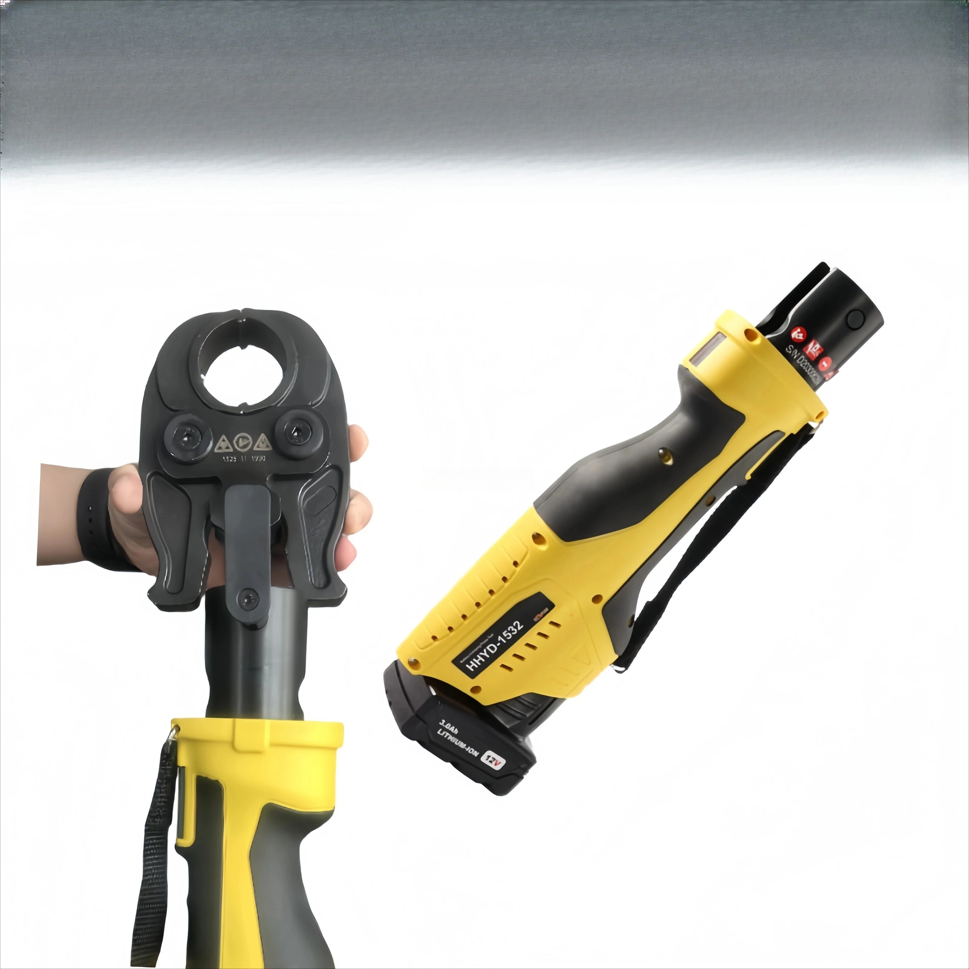 

1532 Cordless Hydraulic Pro Press Tool Kit for Copper PEX Plumbing Pipes, U16-32mm Jaws