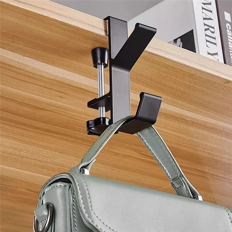 

A63X-Non-Punched Bag Hook Student Desk Side Bag Hanging Tool Removable And Movable Handbag Holder Multi-Function Desk Hook