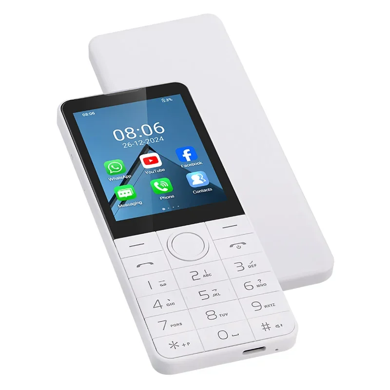 DOOV R77 4G écran tactile intelligent 2.8 pouces clavier téléphone portable sans caméra 3GB + 32GB 2100mAh Android 13 Whatsapp clavier hébreu