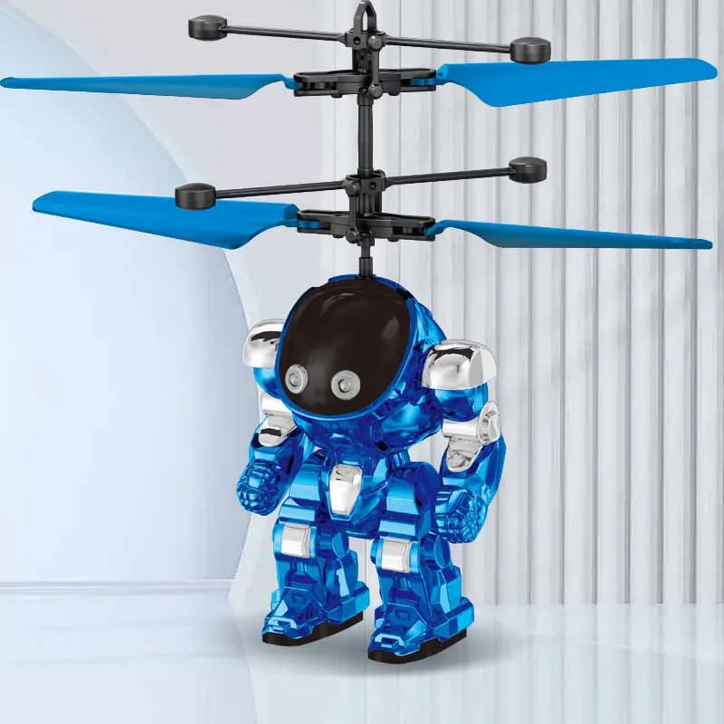 New Children's Intelligent Sensor Flyer Robot Toy USB Charging Light-emitting Toy Levitation Gesture Sensor Flight Robot Toys