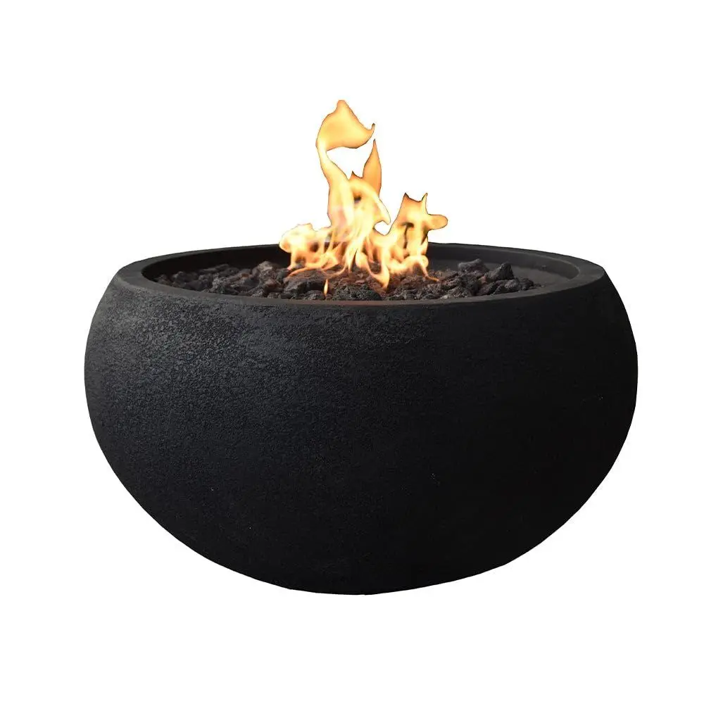 

Fire Table Outdoor Fire Pit 27 x 27 Cast Concrete Firepit Includes Lava Rocks 45,000 BTUs Outdoor Fireplace for Patio Furniture