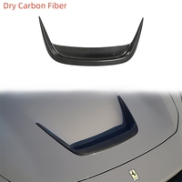 Dry Carbon Fiber Hood Scoops For Ferrari F8 Tributo Spider V8 2019-2023 Front Trunk Lid Center Vent Cover Accessories Body Kit
