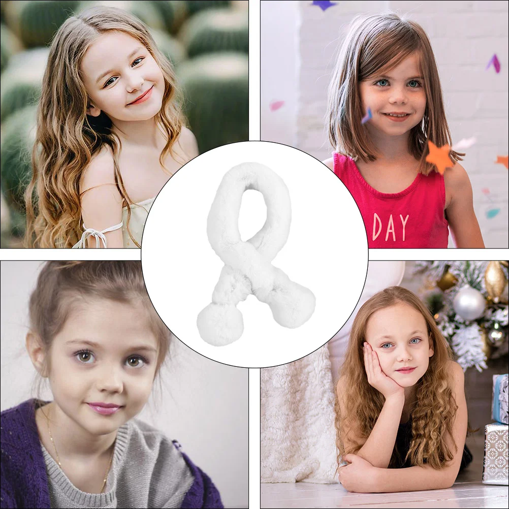 

1pc Warm Neck Gaiter For Winter Scarf Thick Soft Fashion Collar Bright Smooth Texture Cross Tie Design