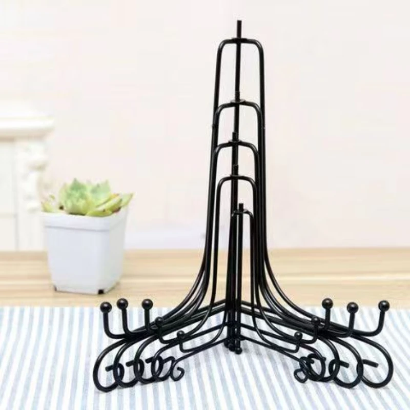 1pc Black Iron DIY Craft Bracket Book Holder Photo Pedestal Bowl Picture Frame Plate Rack Display Stand Easel Storage Holders