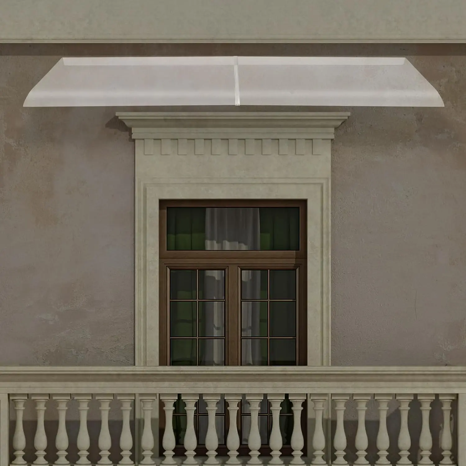 Fenster- und Türvordach, Markisenüberdachung, Transparente Regenschutzabdeckung, Terrassenüberdachung für Vorder- und Hintertüren sowie Fenster (Transparent)