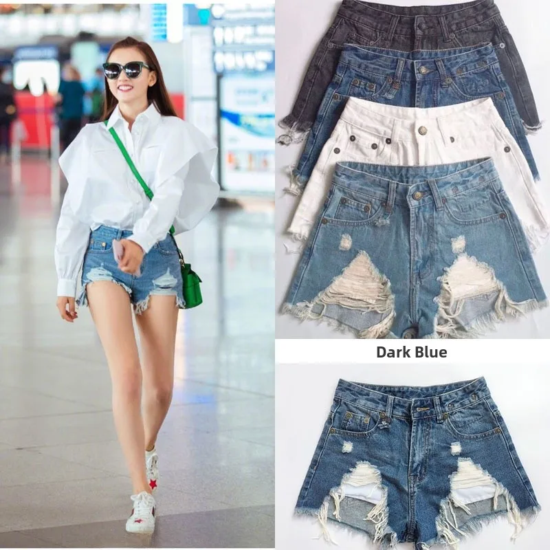 

Рваные джинсовые ор с высокой талией, лето 2025, модные винтажные праздничные джинсы с длинными штанинами для похудения, женские модные джинсы с бахромой