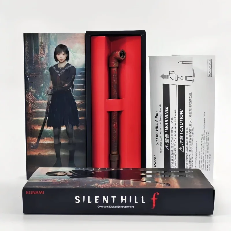 الأصلي الجديد سايلنت هيل F لعبة إطلاق مجموعة هدية خاصة أنبوب الصلب على شكل قلم حبر جاف أنيمي الرعب ميرش ديكور يومي #2