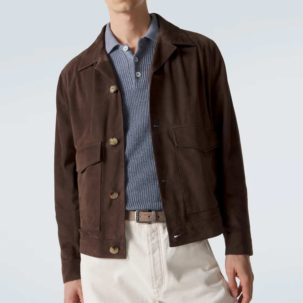 

Мужские повседневные пиджаки из искусственной замши с лацканами, высококачественные однобортные городские блейзеры для мужчин